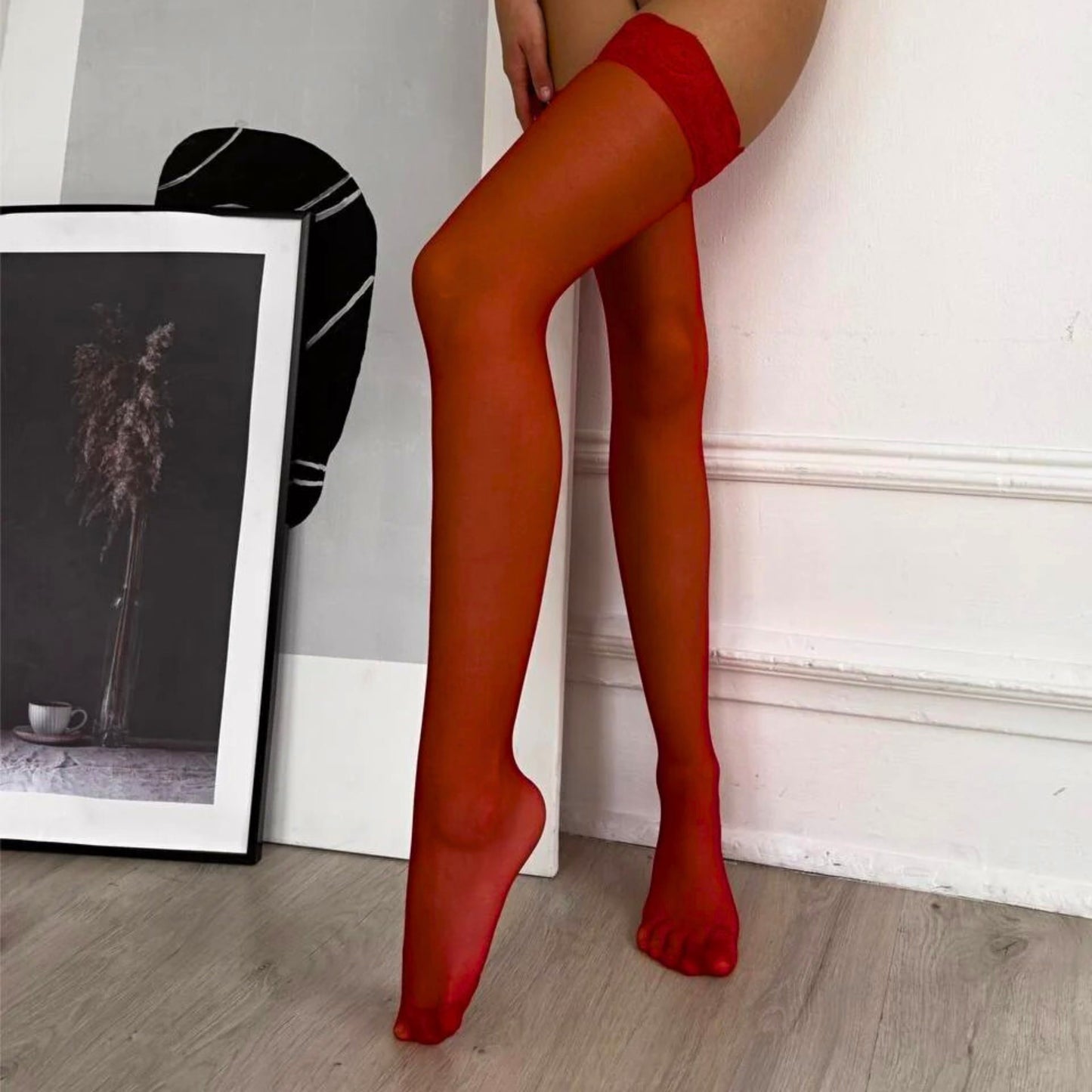 Pończochy Devil Red